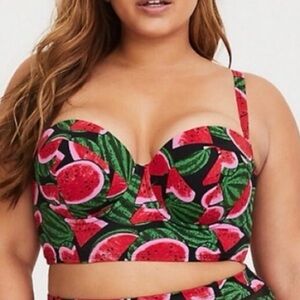 Torrid Watermelon Bikini Top Women’s Plus Size 3X Vixen Collection Bustier Swim